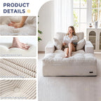 MAXYOYO Sectional Sofa Couch and Chaise Lounge, L Shaped Modern Cloud Couch - Image 5