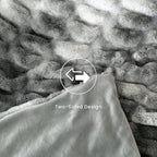 Ultra Soft Cozy Faux Fur Throw Blanket, Fuzzy Plush Thick Bubble Blanket - Image 4