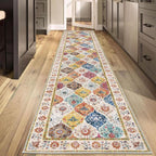 HEBE Hallway Runner Rug 2'x10', Washable Non Slip Kitchen Rug Runner | Soft - Image 7