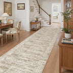 Soalmost Washable 3x12 Hallway Runner Rug Non-Slip Kitchen Entry Rugs Brown | by Soalmost