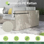 7-Piece Outdoor Sectional Sofa Set, Weather-Resistant Patio Furniture Set - Image 5