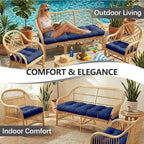 3 Pcs Wicker Chair Cushions Patio Loveseat Chaise Cushion Set - Image 5