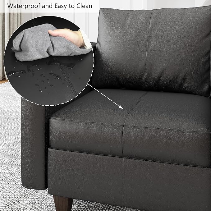 EASE MOOSE Armrest Module for Modular Sectional Sofa, Faux Leather Side - Image 5