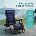 SereneLife Oversized Padded Zero Gravity Lounge Chair, Foldable Outdoor Patio - Image 8