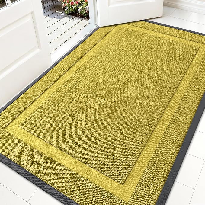 OLANLY Front Door Mat Outside 59x34, All-Season Heavy-Duty Rubber Doormat | by OLANLY