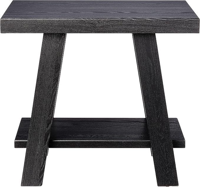 Roundhill Furniture Athens Contemporary Wood Shelf Side Table - Image 4