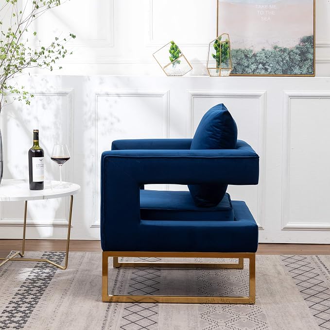 Roundhill Furniture Lenola Upholstered Accent Arm Chair - Image 7