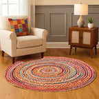 Hausattire Boho Braided Round Rug by Hausattire