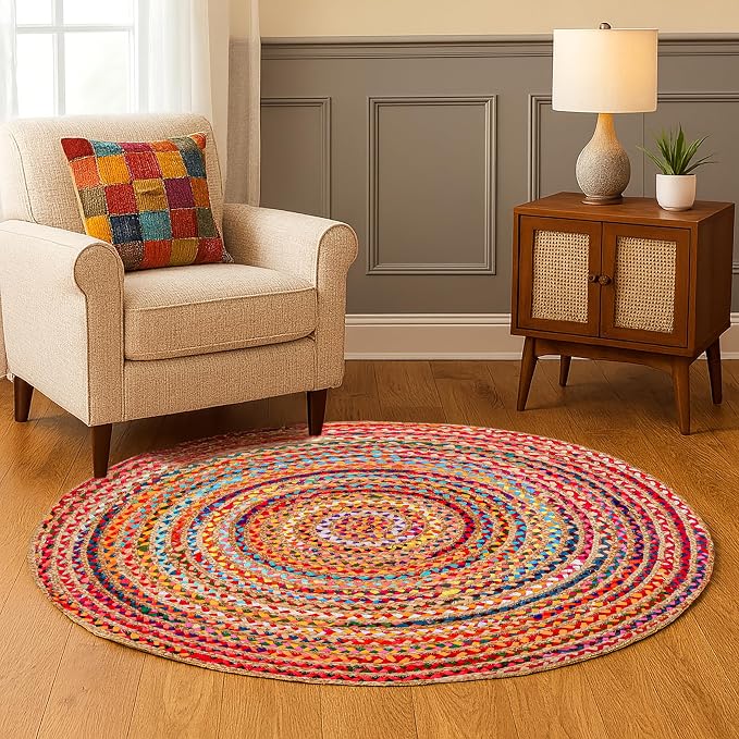 Hausattire Boho Braided Round Rug by Hausattire
