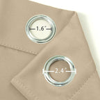 Blackout Curtains 66 x 95 inch/Beige Curtains Set of 2 Panels/Thermal Insulated - Image 6