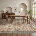 8x10 Area Rugs, Vintage Retro Soft Washable Rug, Non-Slip Low Pile Rugs - Image 4