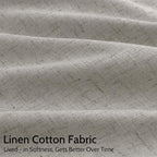 Silver Grey Linen Back Tab Curtains 84 Inch Length - Image 4
