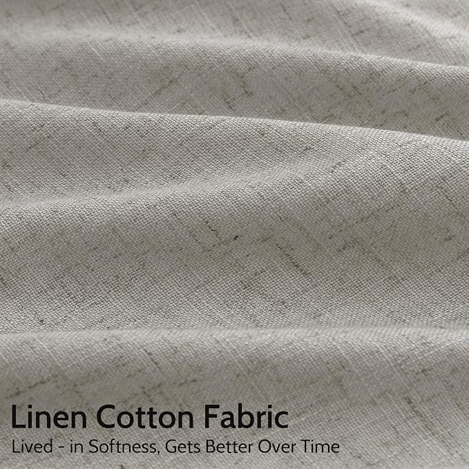 Silver Grey Linen Curtains 108 Inches - Image 4