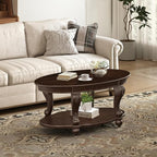 LKTART 42" Vintage Oval Coffee Table - Image 2