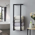 Towel Rack for Rolled Towels, Towel Rack for Bathroom, Wall Mounted Metal by Roeveca