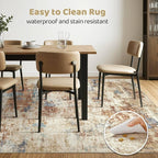 LOONGRUG 8x10 Area Rugs Washable Large Neutral Modern Living Room Rug | - Image 5