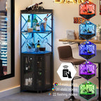 JKsmart Corner Bar Cabinet - Image 4