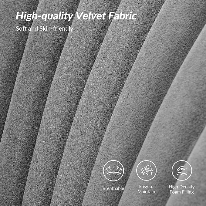HULALA Home Velvet Accent Chair Set of 2, Modern Armless Upholstered Side Chair - Image 4