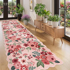 DUKINO 3x10 Runner Rug, Non Slip Floral Washable Rug - Image 3