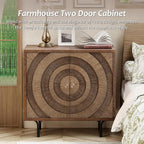 Aoikax Farmhouse 2-Door Storage Cabinet, Accent Wooden Storage Cabinet - Image 3