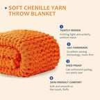 L'AGRATY Chunky Knit Throw Blanket - Image 2