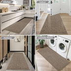 BEQHAUSE Dirt Trapper Door Mat 32" x 72", Non-Slip Washable Doormats, Low - Image 8
