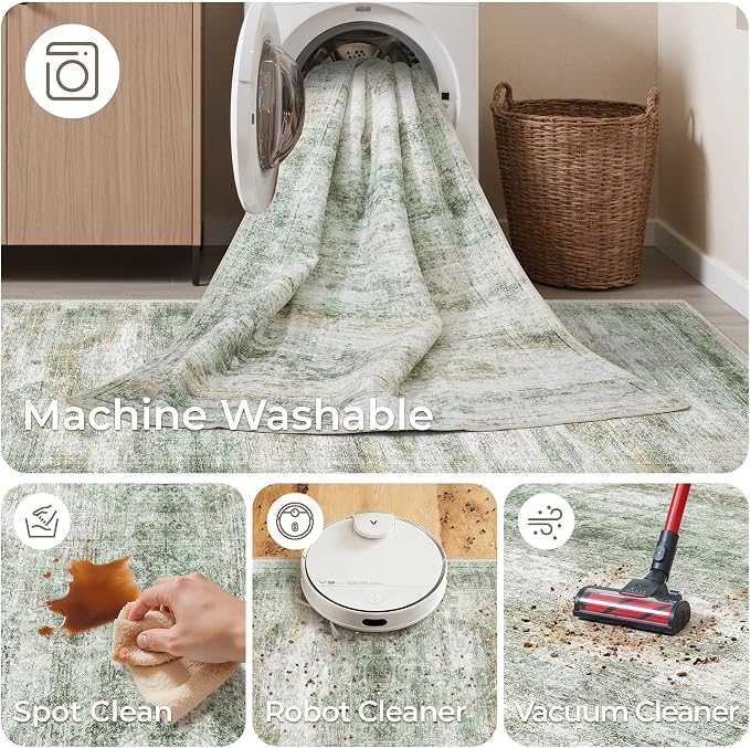 2x6 Runner Rug Non Slip, Washable Hallway Runner Rug, Nursery Room, Soft Runner - Image 8