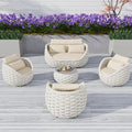 TWT 5-Piece Aluminum Patio Furniture Set, Olefin Rope Modern Outdoor by TWT