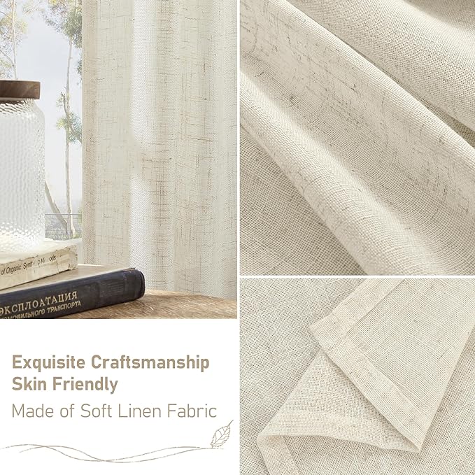 Linen Sheer Curtains 72 Inches Long - Image 6