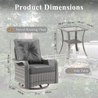 2-Seat Modern Patio Furniture Set - Image 8