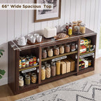 JXQTLINGMU 66" Large Sideboard Buffet Cabinet - Image 4