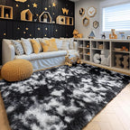 Amdrebio Black White Grey Cool Area Rug 4x6 - Image 4
