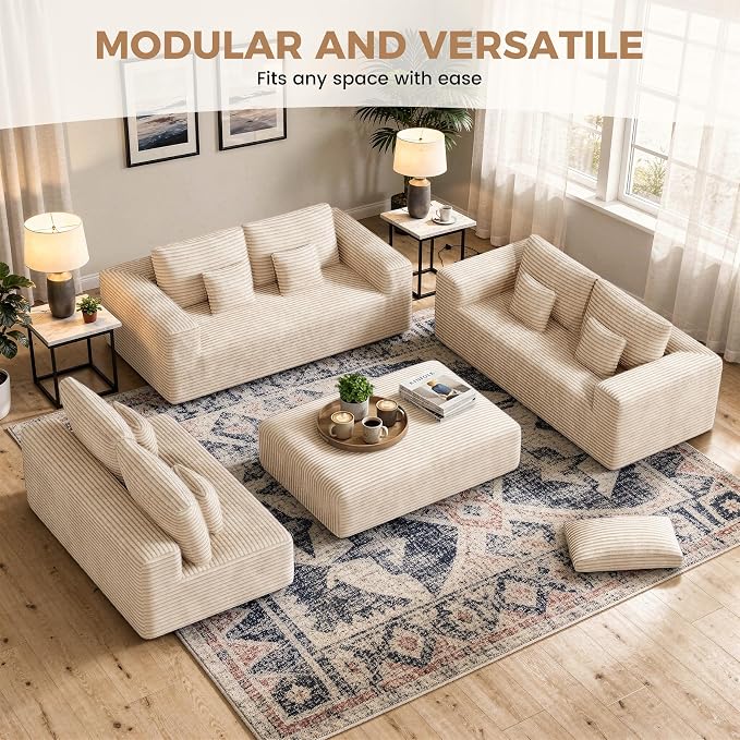 Luxanimarion 136'' Large Sectional Cloud Couches - Image 5