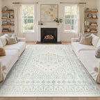8x10 Area Rugs for Living Room, Large Washable Rug, Dining Room, Low Pile by Zesthome