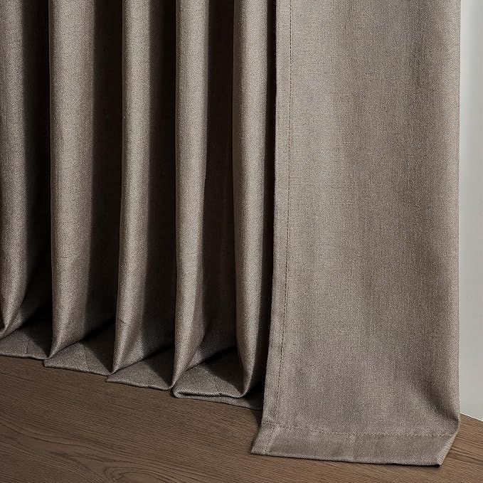 Topfinel Pinch Pleated Linen Curtains 132 Inches Long - Image 5