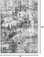 6x9 Area Rugs Washable Rug: Abstract Neutral Rugs Modern Non Slip Area Rug - Image 2