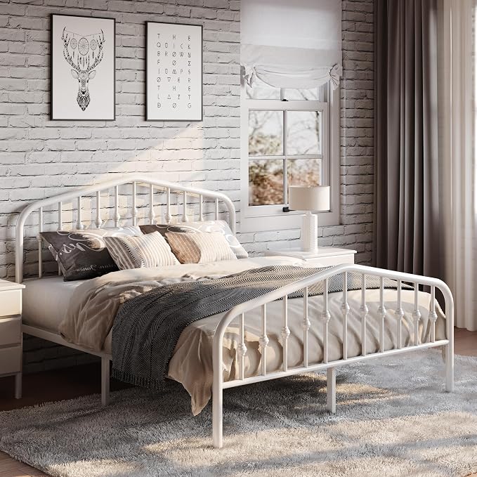 SHA CERLIN Queen Size Metal Platform Bed Frame - Image 3