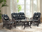 Malibu Lounge Loveseat Sofa Natural Rattan Wicker Handmade Design, Dark Brown - Image 4