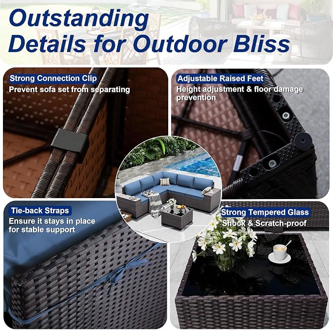 10 Pieces Patio Furniture Set - Image 8