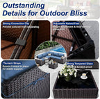 10 Pieces Patio Furniture Set - Image 8