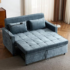 3 in 1 Convertible Sleeper Sofa Bed, 56.9" Small Pull Out Couch Bed by LITVZ