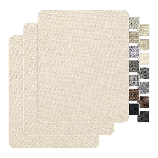 BESEZX Linen Fabric Repair Patch，3 PCS 9 * 11 Inch Self-Adhesive Couch Fabric by Besezx