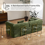 79" Convertible Sofa Bed with Fixed-Shape Frame & Removable Armrests, Modular - Image 5