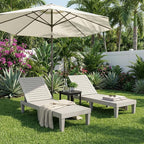 Lounge Chair Outdoor, High-Impact PP 5 Position Adjustable Tanning Chair - Image 7
