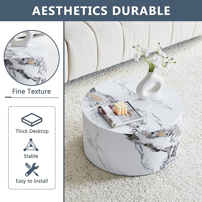 23.6'' Modern Round Coffee Table - Image 5