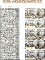 Runner Rug 2x6, Non Slip Washable Rugs - Image 2