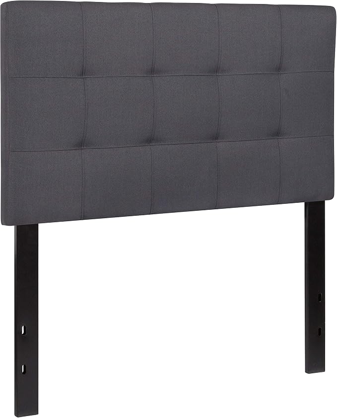Flash Furniture Bedford Tufted Upholstered Twin Size Headboard in Dark Gray - Image 3