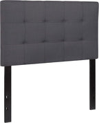 Flash Furniture Bedford Tufted Upholstered Twin Size Headboard in Dark Gray - Image 3