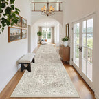 Madane Hallway Runner Rug 2'6''x14' Kitchen Runners Vintage, Soft Low Pile by Madane