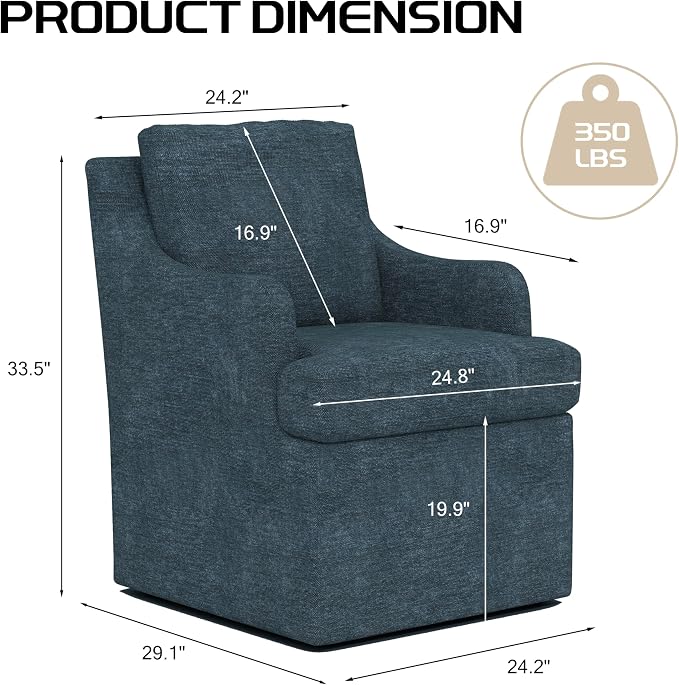 VKNOW Upholstered Dining Chairs, Modern Kitchen Chairs Dinner Chairs - Image 7